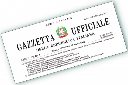 gazzetta ufficiale 25 marzao